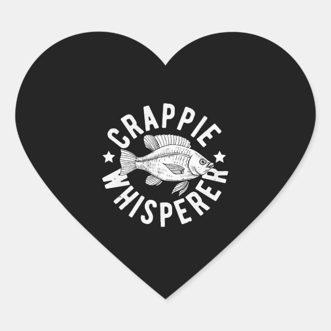 Crappie Whisperer - Fish Heart Sticker (Front)