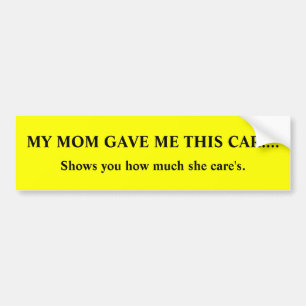 crappy mom ! ! ! bumper sticker