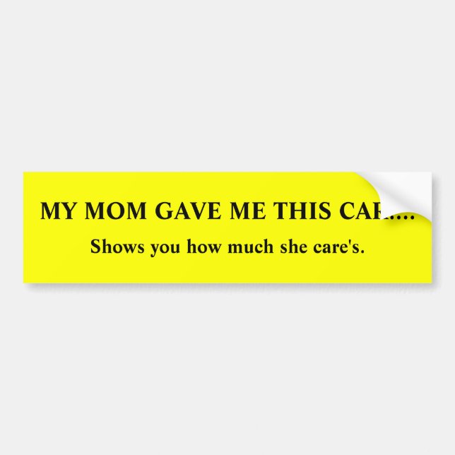crappy mom ! ! ! bumper sticker (Front)