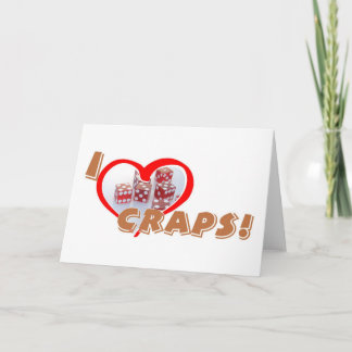 Craps greeting card