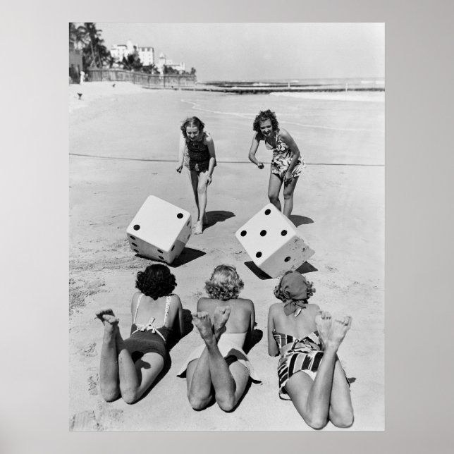 Craps in the Sand, 1940s Poster (Front)