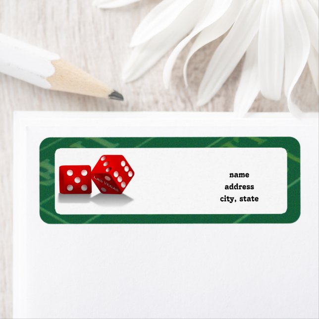 Craps Table With Las Vegas Dice (Insitu)