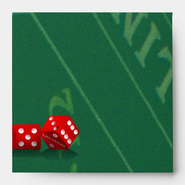 Craps Table With Las Vegas Dice Envelopes (Front)