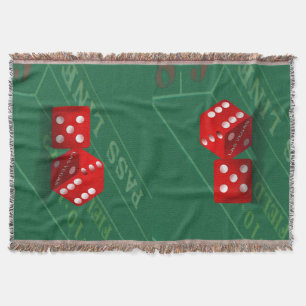 Craps Table With Las Vegas Dice Throw Blanket