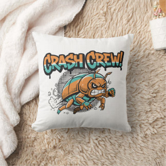 Crash Crew Throw Pillow