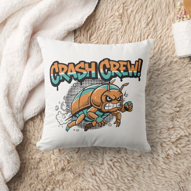 Crash Crew Throw Pillow (Blanket)