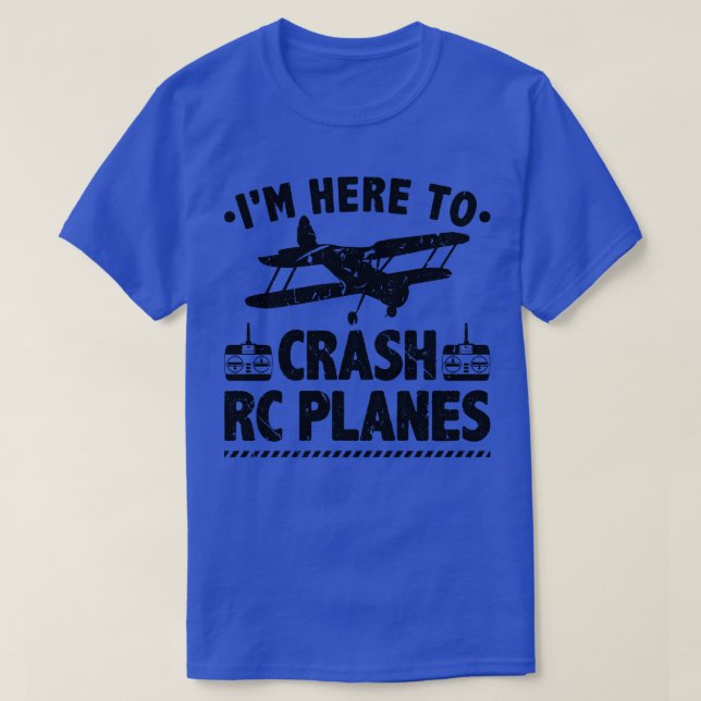 Crash Planes Funny Rc Pilot Aviation T-Shirt (Design Front)