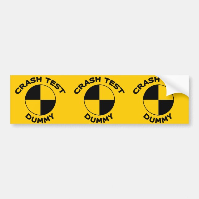 Crash Test Dummy Bumper Sticker (Front)