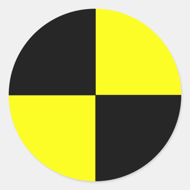 crash test dummy classic round sticker (Front)