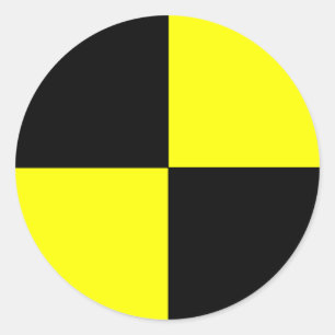 crash test dummy classic round sticker