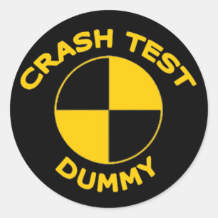 Crash Test Dummy Classic Round Sticker
