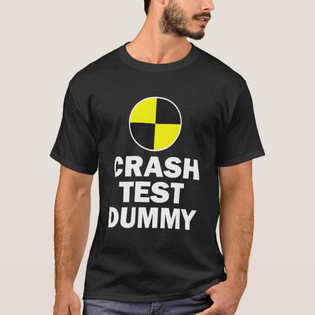 Crash Test Dummy Last Minute Costume Funny Hallowe T-Shirt (Front)