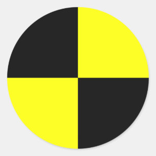 Crash test dummy stickers   black and yellow
