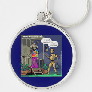 Crash Test Hippie Funny Keychain