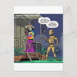 Crash Test Hippie Funny Postcard