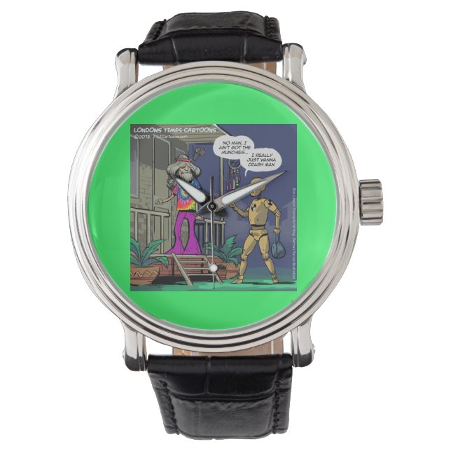 Crash Test Hippie Funny Unisex Watch (Front)