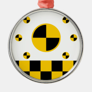 Crash Test Markers Bold Style Metal Ornament