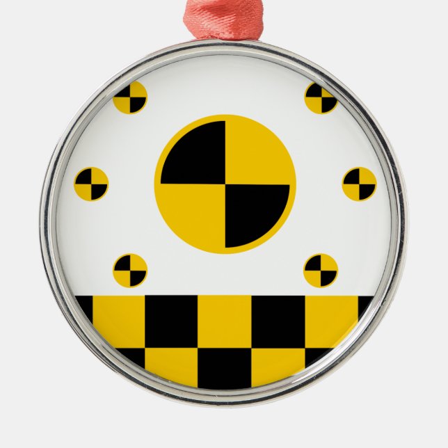 Crash Test Markers Bold Style Metal Ornament (Front)