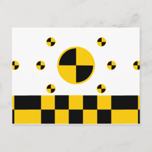 Crash Test Markers Bold Style Postcard
