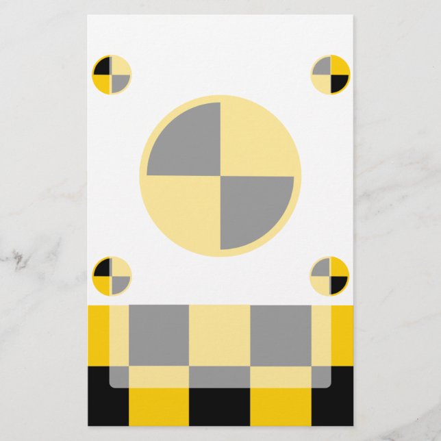 Crash Test Markers Graphics Stationery (Front)