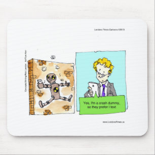 Crash Text Dummy Funny Mouse Pad