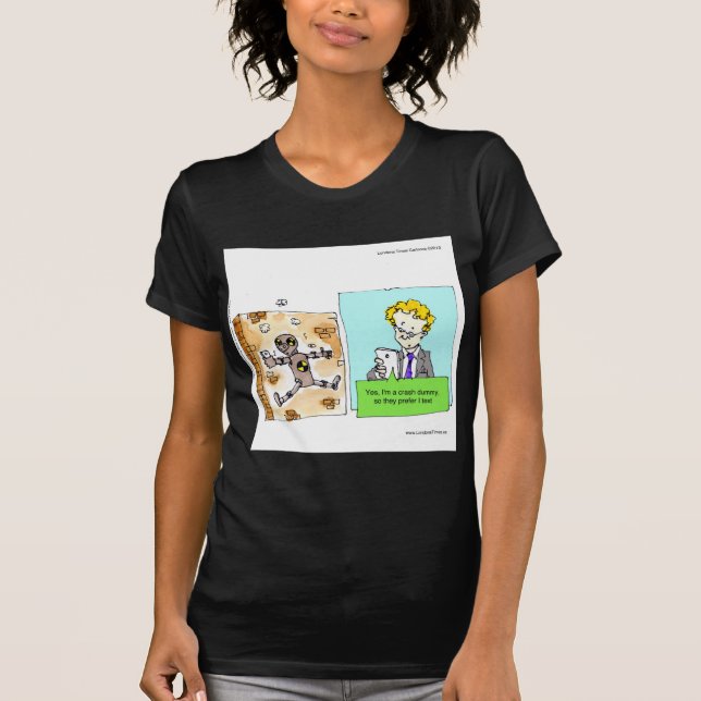 Crash Text Dummy Funny T-Shirt (Front)