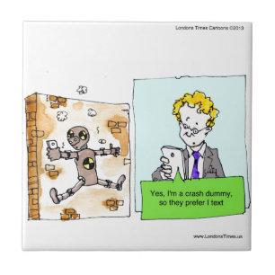 Crash Text Dummy Funny Tile