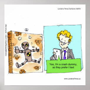 Crash Texte Dummy Funny Poster