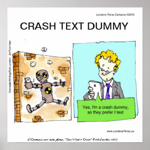 Crash Texte Dummy Funny Poster