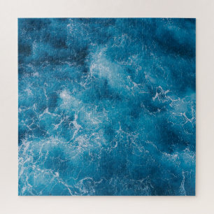 Crashing Blue Ocean Waves Jigsaw Puzzle