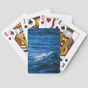 Crashing Blue Waves Playing Cards