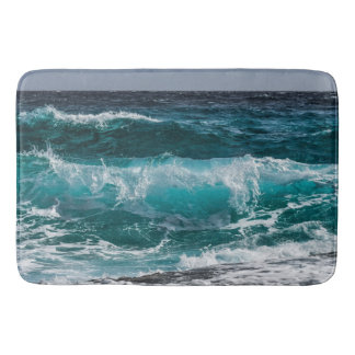 Crashing Ocean Waves Bath Mat