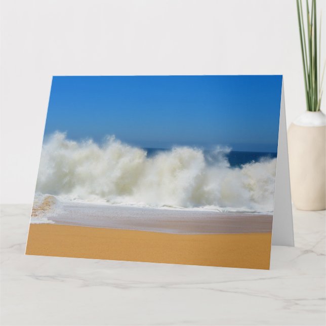 Crashing Ocean Waves BIG Greeting Card (Front)