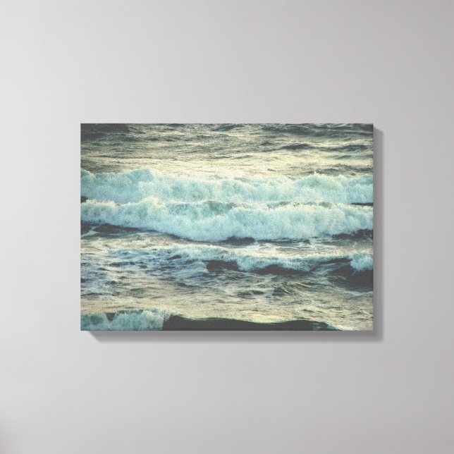 Crashing Ocean Waves Canvas Wrap (Front)