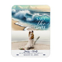 Crashing Ocean Waves Coastal Save the Date Photo