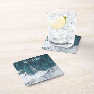 Crashing Ocean Waves Paper Coaster