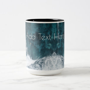 Crashing Ocean Waves Two-Tone Coffee Mug