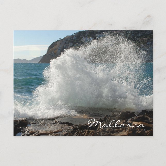 Crashing Surf, Mallorca, Balearic Islands, Spain Postcard (Front)