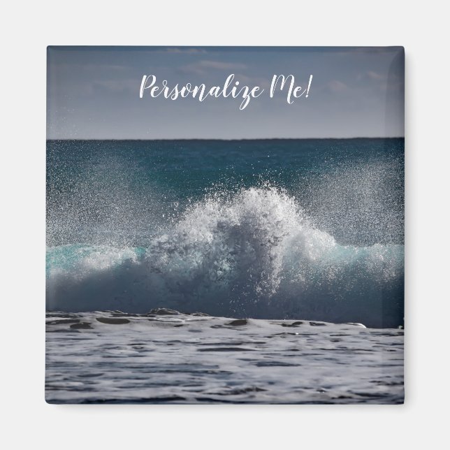 Crashing Wave in Ocean Sea Personalized Magnet (Front)