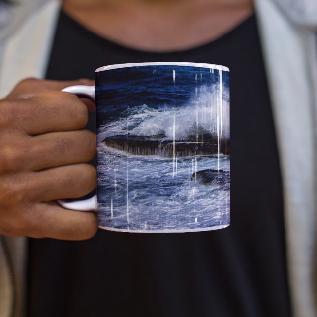 Crashing Wave On Rock Formation Mug (Creator Uploaded)