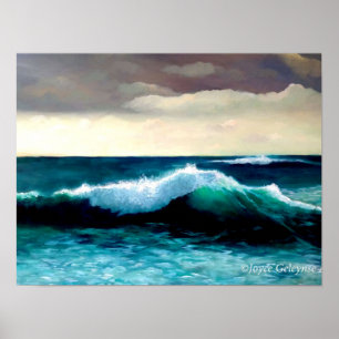 Crashing Wave, Seascape Painting, Cresting Wave Poster