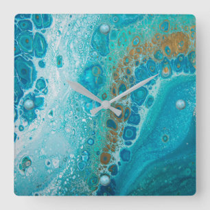 Crashing Wave Square Wall Clock