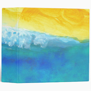 Crashing Waves Abstract Seascape Painting Binder