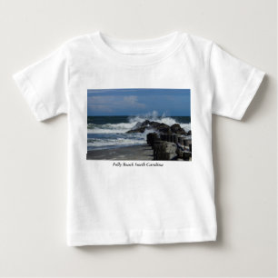Crashing Waves At Folly Baby T-Shirt