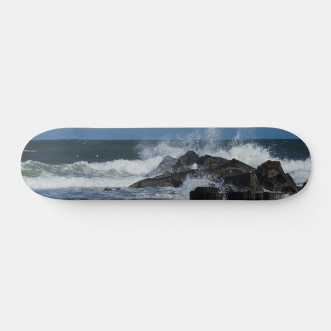 Crashing Waves At Folly Skateboard (Horz)