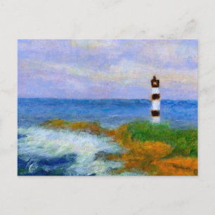 Crashing Waves by Lighthouse, Postcard