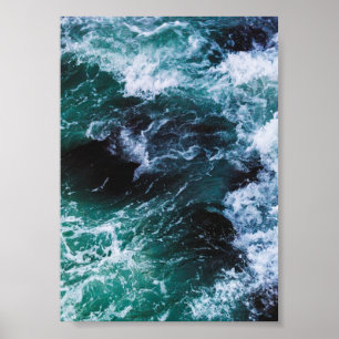 Crashing Waves in the Ocean Poster