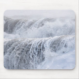 Crashing Waves In Winter Mouse Pad