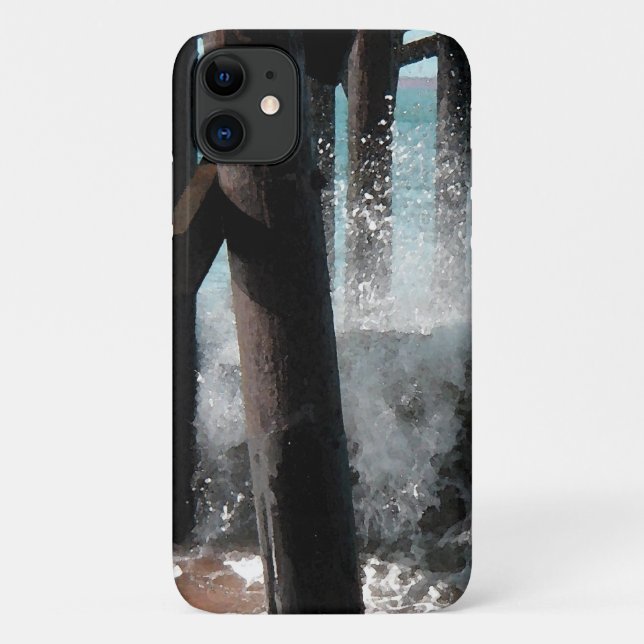Crashing Waves Under the Pier Case-Mate iPhone Case (Back)