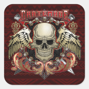 Cratemade Skull with wings sticker